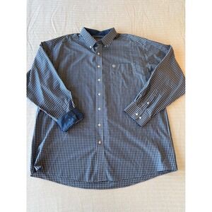 Ariat Wrinkle-Free Ellison Classic Fit Long Sleeve XXL Blue Check Flip Cuff